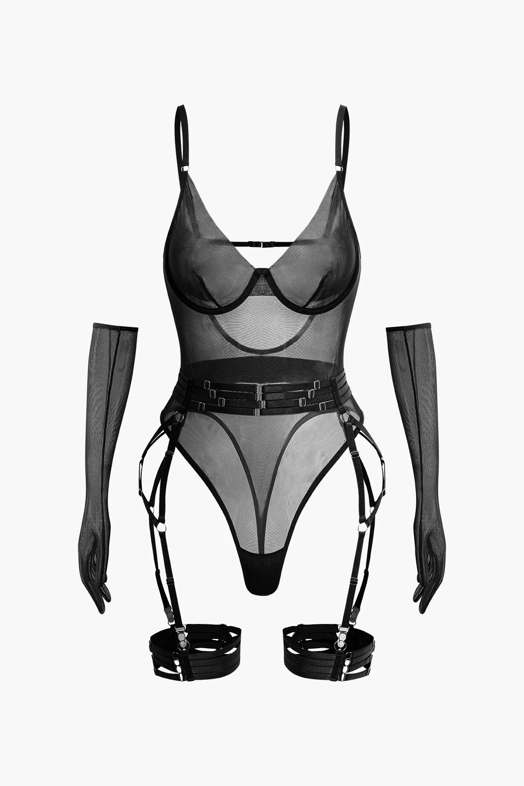 Transparan Mesh Bodysuit