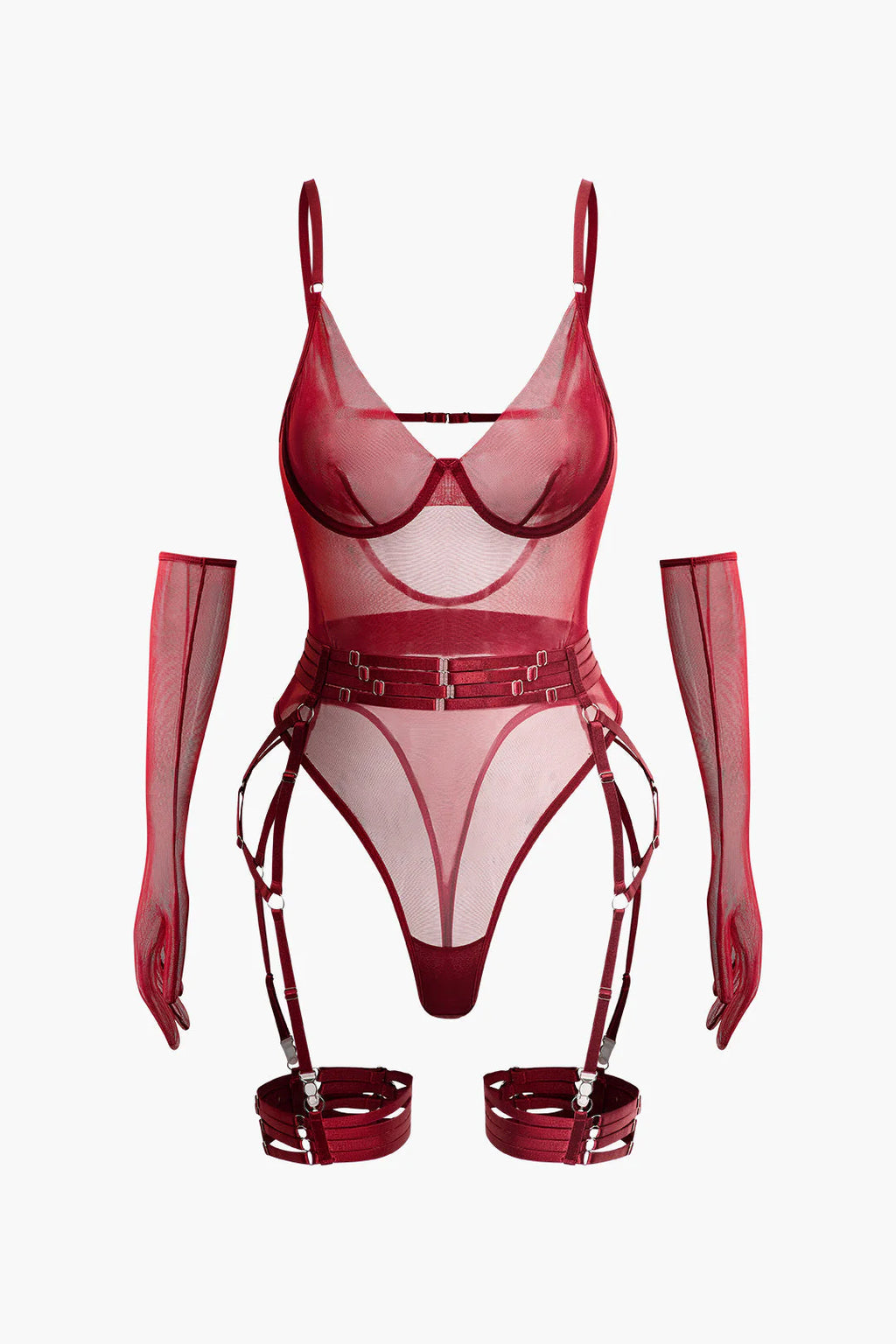 Transparan Mesh Bodysuit