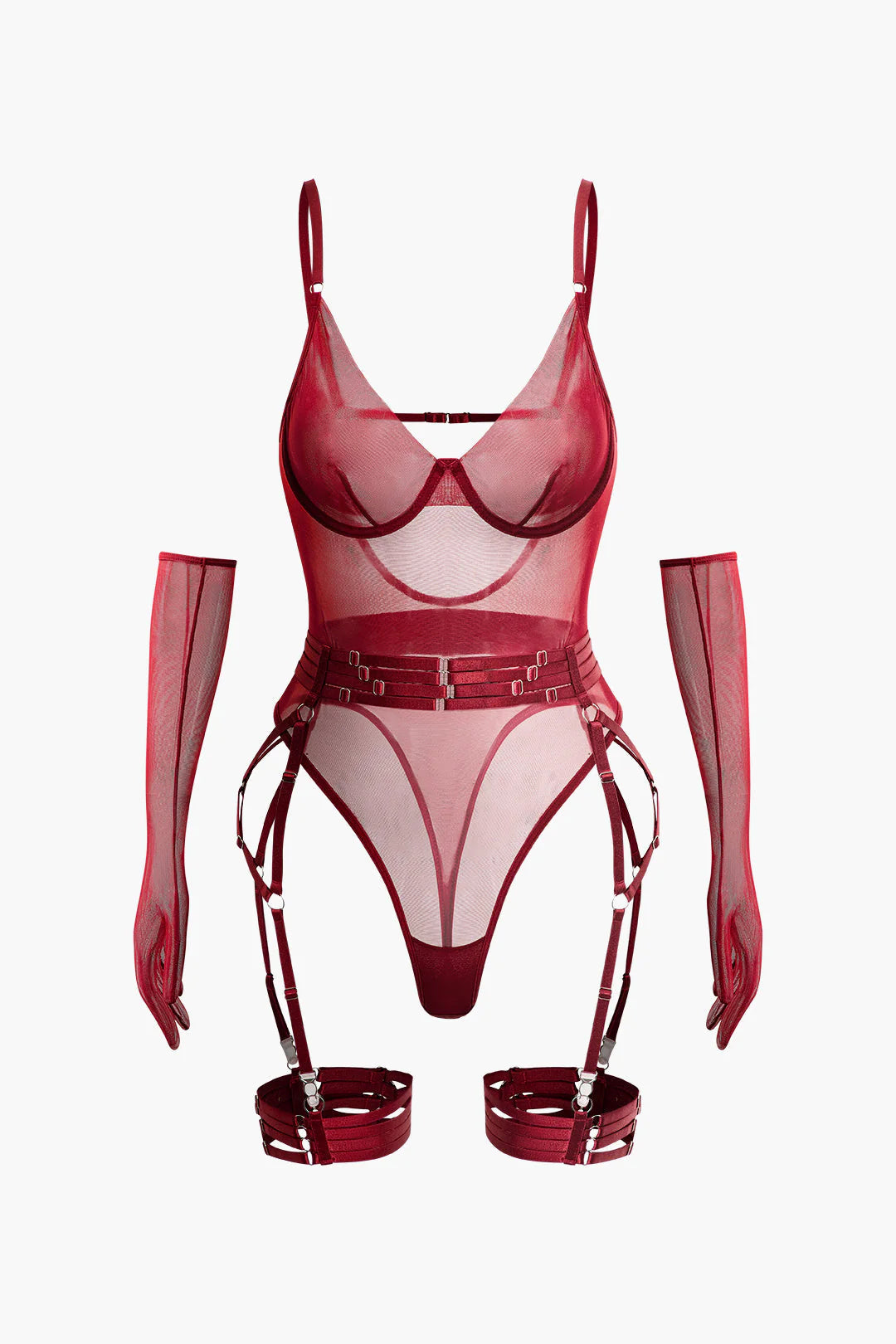 Transparan Mesh Bodysuit