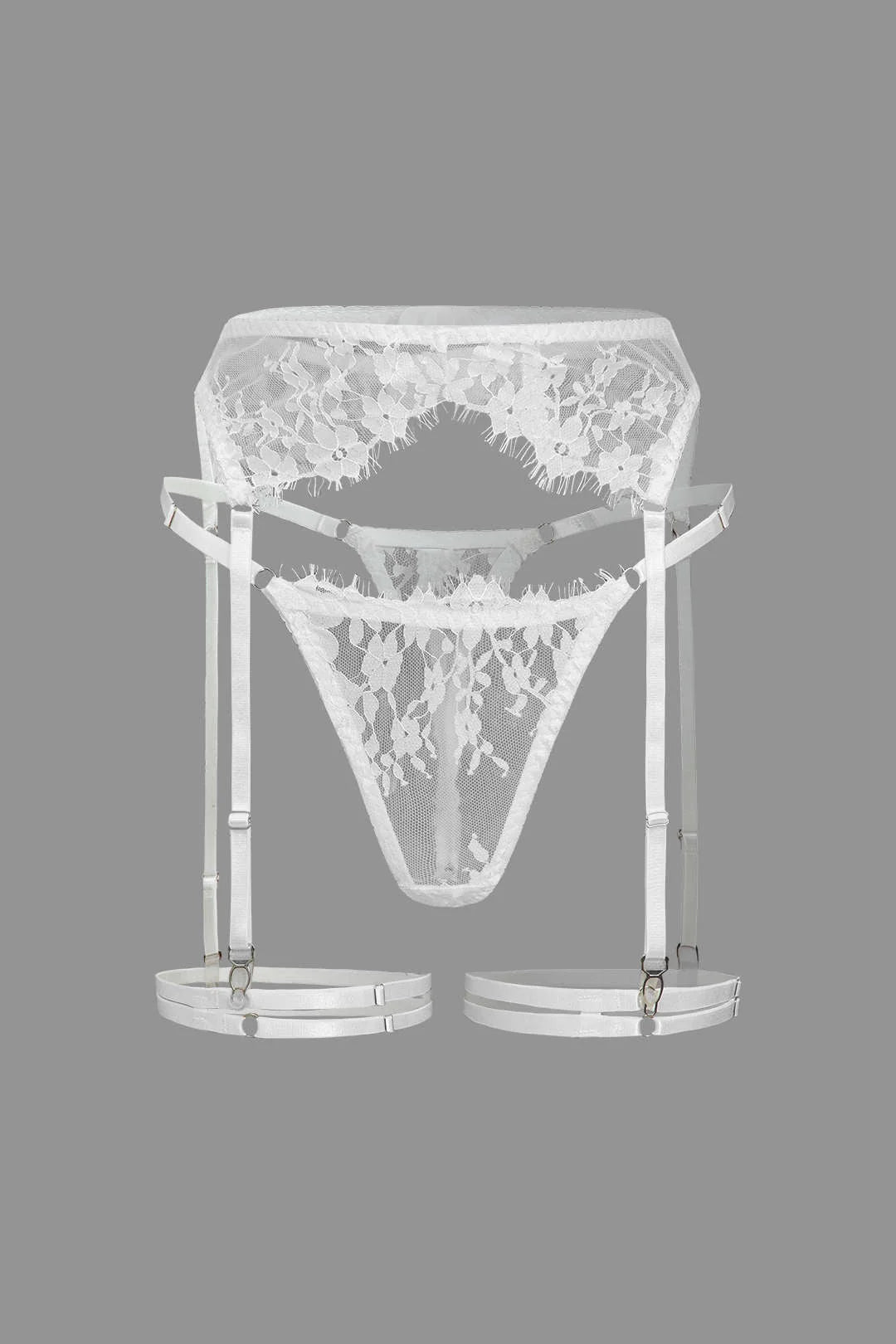 Transparan nude takım